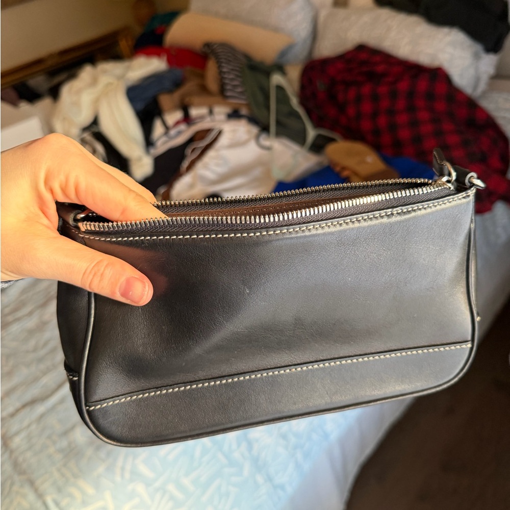 Black Leather Coach Bag